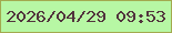 文字の大きさ：1、枠の色：a2aa4f、背景の色：b7f7a4、文字の色：52343d 無料ブログパーツのブログ時計