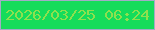 文字の大きさ：1、枠の色：a2abc7、背景の色：15dc5b、文字の色：8ee04e 無料ブログパーツのブログ時計