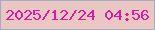 文字の大きさ：3、枠の色：a2acc5、背景の色：ebc7c3、文字の色：d71da4 無料ブログパーツのブログ時計