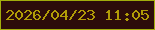 文字の大きさ：2、枠の色：a2ad0c、背景の色：2d0c0a、文字の色：b19c07 無料ブログパーツのブログ時計