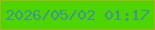 文字の大きさ：5、枠の色：a2b323、背景の色：4ed401、文字の色：3e9596 無料ブログパーツのブログ時計