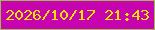 文字の大きさ：2、枠の色：a2b758、背景の色：c603af、文字の色：f6e702 無料ブログパーツのブログ時計