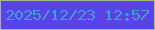 文字の大きさ：1、枠の色：a2b988、背景の色：5743e6、文字の色：3da1d5 無料ブログパーツのブログ時計