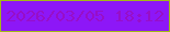 文字の大きさ：2、枠の色：a2ba16、背景の色：8d17f7、文字の色：970fc7 無料ブログパーツのブログ時計