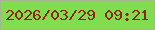 文字の大きさ：4、枠の色：a2ba8b、背景の色：83dc4e、文字の色：8c2700 無料ブログパーツのブログ時計