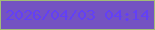 文字の大きさ：4、枠の色：a2bc77、背景の色：7452c2、文字の色：6340f5 無料ブログパーツのブログ時計