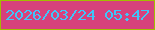 文字の大きさ：2、枠の色：a2bd01、背景の色：d7417c、文字の色：3ec6fa 無料ブログパーツのブログ時計