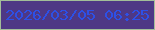 文字の大きさ：5、枠の色：a2be99、背景の色：4e3885、文字の色：2d50e6 無料ブログパーツのブログ時計