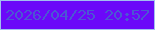 文字の大きさ：4、枠の色：a2bfef、背景の色：6b09f9、文字の色：4b57d3 無料ブログパーツのブログ時計