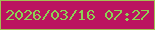 文字の大きさ：4、枠の色：a2c053、背景の色：bb1360、文字の色：8cd154 無料ブログパーツのブログ時計