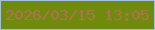 文字の大きさ：1、枠の色：a2c2d9、背景の色：708a0e、文字の色：ad7352 無料ブログパーツのブログ時計