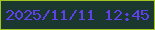 文字の大きさ：2、枠の色：a2c522、背景の色：1a3730、文字の色：6041e9 無料ブログパーツのブログ時計