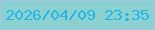 文字の大きさ：3、枠の色：a2c5e9、背景の色：8ad1d0、文字の色：23b7e9 無料ブログパーツのブログ時計