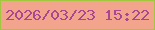文字の大きさ：1、枠の色：a2c63d、背景の色：f2a58c、文字の色：aa4791 無料ブログパーツのブログ時計