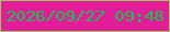 文字の大きさ：4、枠の色：a2c65e、背景の色：e31d9a、文字の色：17c34b 無料ブログパーツのブログ時計
