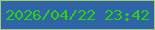 文字の大きさ：3、枠の色：a2c881、背景の色：2f64a7、文字の色：2dd111 無料ブログパーツのブログ時計
