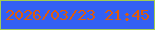 文字の大きさ：2、枠の色：a2ce51、背景の色：3360f3、文字の色：de5c0c 無料ブログパーツのブログ時計