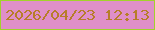 文字の大きさ：5、枠の色：a2d22b、背景の色：df8fc8、文字の色：b77d28 無料ブログパーツのブログ時計