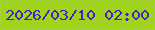 文字の大きさ：5、枠の色：a2d33b、背景の色：9fd31c、文字の色：4920c6 無料ブログパーツのブログ時計
