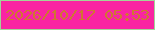 文字の大きさ：4、枠の色：a2d498、背景の色：f924a2、文字の色：cf7731 無料ブログパーツのブログ時計