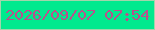 文字の大きさ：4、枠の色：a2d5ab、背景の色：01e98e、文字の色：ba508c 無料ブログパーツのブログ時計