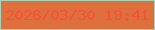 文字の大きさ：1、枠の色：a2d5be、背景の色：dd703c、文字の色：f4533a 無料ブログパーツのブログ時計