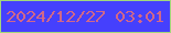 文字の大きさ：4、枠の色：a2d77c、背景の色：4540fd、文字の色：d16888 無料ブログパーツのブログ時計