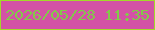 文字の大きさ：3、枠の色：a2da29、背景の色：d352a5、文字の色：82c94a 無料ブログパーツのブログ時計