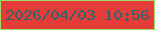 文字の大きさ：5、枠の色：a2dc6e、背景の色：e63c38、文字の色：2b676c 無料ブログパーツのブログ時計