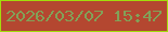 文字の大きさ：3、枠の色：a2dd0c、背景の色：b44730、文字の色：82a158 無料ブログパーツのブログ時計