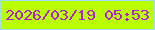 文字の大きさ：1、枠の色：a2defa、背景の色：baff00、文字の色：b31dd3 無料ブログパーツのブログ時計