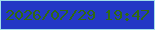 文字の大きさ：5、枠の色：a2dfea、背景の色：2338c5、文字の色：316911 無料ブログパーツのブログ時計