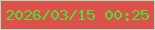 文字の大きさ：1、枠の色：a2e0c2、背景の色：de504a、文字の色：4ae436 無料ブログパーツのブログ時計