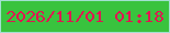 文字の大きさ：4、枠の色：a2e0d0、背景の色：39c33e、文字の色：e11552 無料ブログパーツのブログ時計