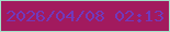 文字の大きさ：5、枠の色：a2e2c9、背景の色：a21a5e、文字の色：7139bc 無料ブログパーツのブログ時計