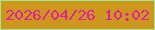 文字の大きさ：5、枠の色：a2e593、背景の色：cd971b、文字の色：e21e9d 無料ブログパーツのブログ時計