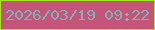 文字の大きさ：2、枠の色：a2e61f、背景の色：c45478、文字の色：81afba 無料ブログパーツのブログ時計