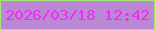 文字の大きさ：3、枠の色：a2e773、背景の色：bb88d6、文字の色：ed2cf4 無料ブログパーツのブログ時計