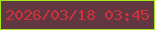文字の大きさ：5、枠の色：a2e81b、背景の色：613841、文字の色：d0323a 無料ブログパーツのブログ時計