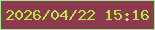 文字の大きさ：4、枠の色：a2e897、背景の色：8e3a4e、文字の色：b4ed3f 無料ブログパーツのブログ時計