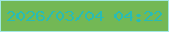 文字の大きさ：5、枠の色：a2e8e4、背景の色：73b855、文字の色：28bcb5 無料ブログパーツのブログ時計