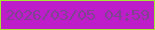 文字の大きさ：3、枠の色：a2e92f、背景の色：bd1eca、文字の色：7f4391 無料ブログパーツのブログ時計