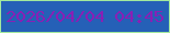 文字の大きさ：3、枠の色：a2e99e、背景の色：2560b7、文字の色：8920b5 無料ブログパーツのブログ時計
