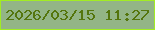 文字の大きさ：5、枠の色：a2ec23、背景の色：93b586、文字の色：54750d 無料ブログパーツのブログ時計