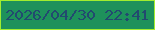 文字の大きさ：3、枠の色：a2ed2f、背景の色：1e915b、文字の色：224a6f 無料ブログパーツのブログ時計