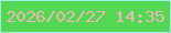 文字の大きさ：1、枠の色：a2ede4、背景の色：52d852、文字の色：f0b7b5 無料ブログパーツのブログ時計
