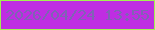 文字の大きさ：4、枠の色：a2f151、背景の色：bf2de2、文字の色：7f63b5 無料ブログパーツのブログ時計