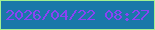 文字の大きさ：4、枠の色：a2f192、背景の色：1a78a9、文字の色：8a43f4 無料ブログパーツのブログ時計