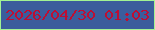 文字の大きさ：4、枠の色：a2f393、背景の色：3b5d9c、文字の色：bd0e33 無料ブログパーツのブログ時計