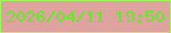 文字の大きさ：2、枠の色：a2f45e、背景の色：dea39e、文字の色：61ec27 無料ブログパーツのブログ時計